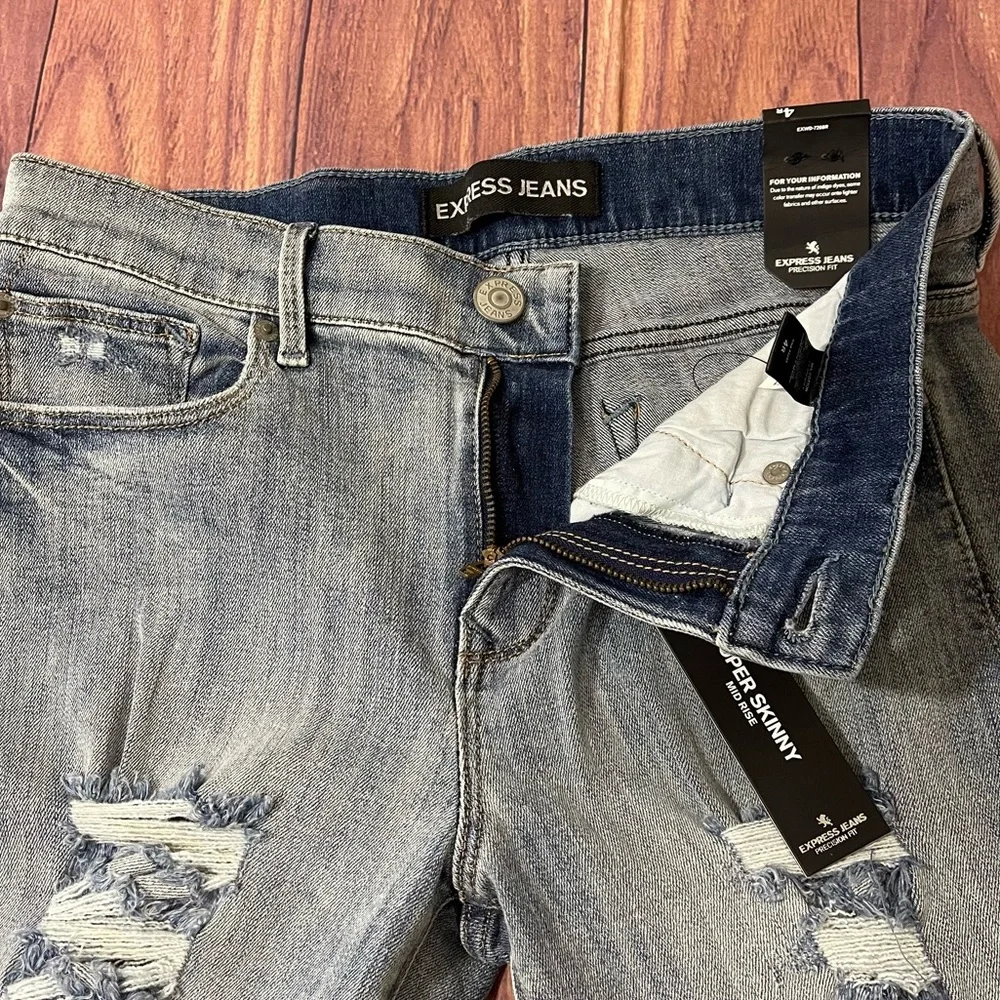 Express Super Skinny Mid-Rise Skinny Jeans